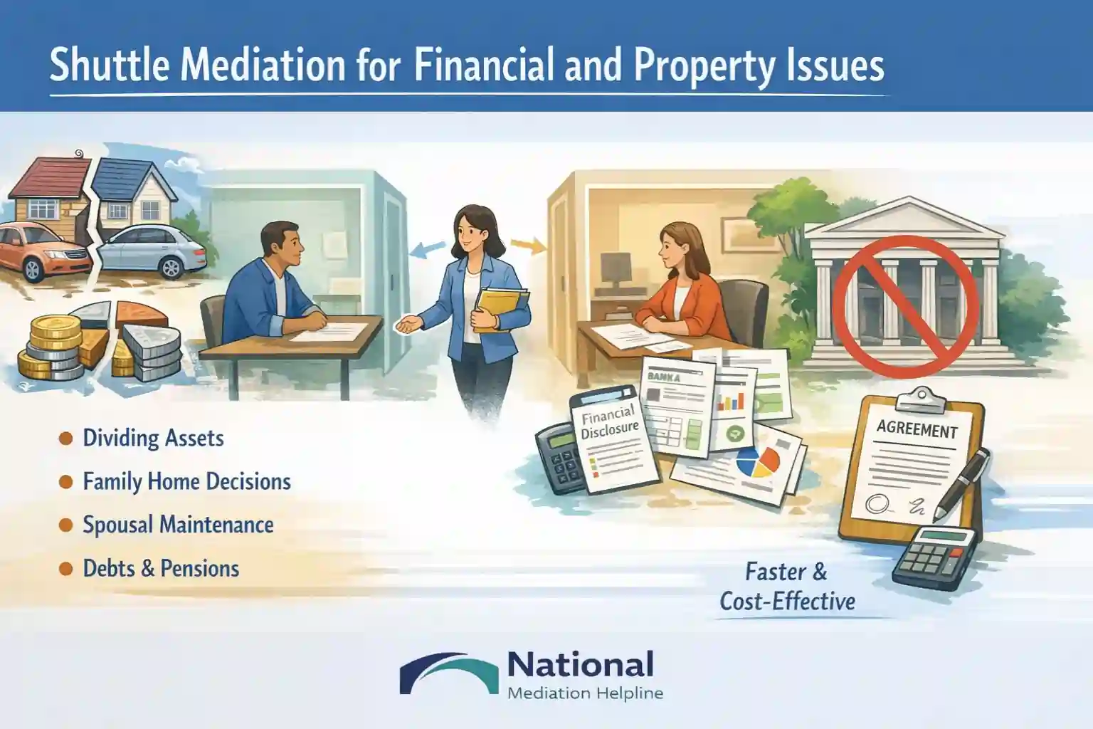 Shuttle Mediation for Financial and Property Issues Farnborough